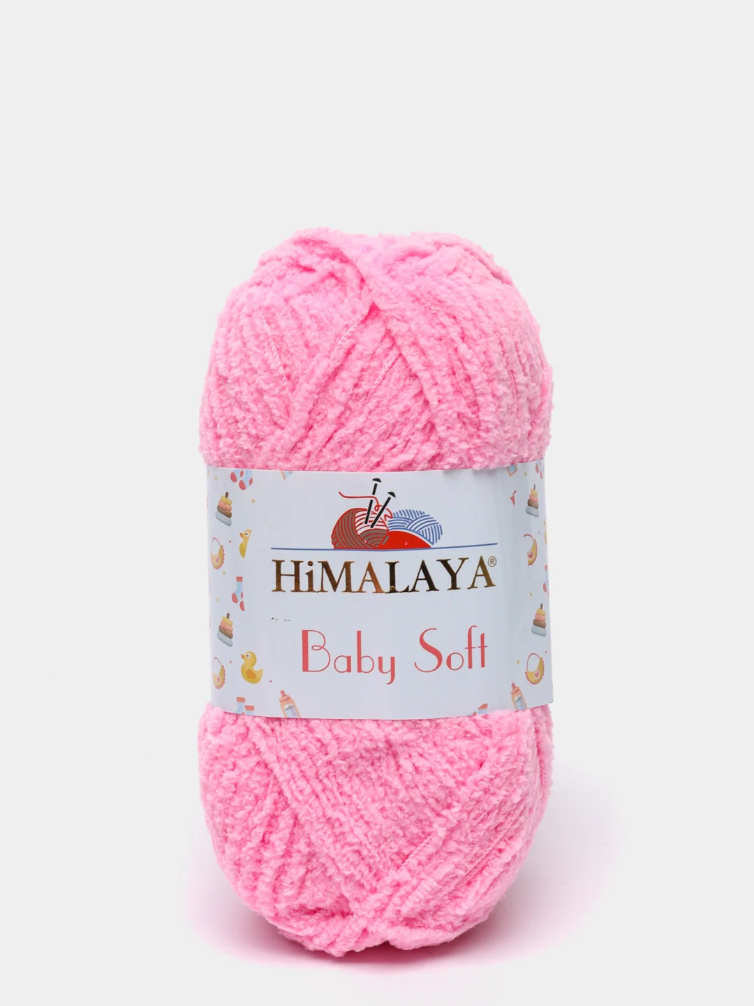 Розовый пряжа плюшевая Himalaya "Baby Soft", 100% полиэстер, 115 м, 50 г, 5 штук