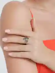 Серебряный кольцо женское "Смайл с крестом"