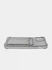 Серый чехол для iPhone XR 11, 12, 13, Pro, Max силикон, карта, с карманом для карт(Картхолдер)