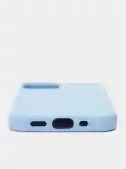 Небесно-голубой чехол Apple iPhone 12 mini (5.4") silicone case силиконовый с закрытым низом бархат внутри