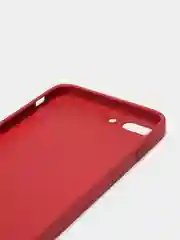 Багровый чехол силиконовый со стеклянной панелью для iPhone 7 Plus / iPhone 8 Plus