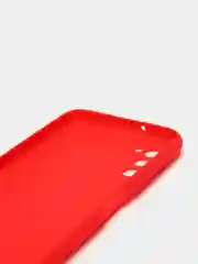 Красный чехол для Samsung A03s цветной матовый