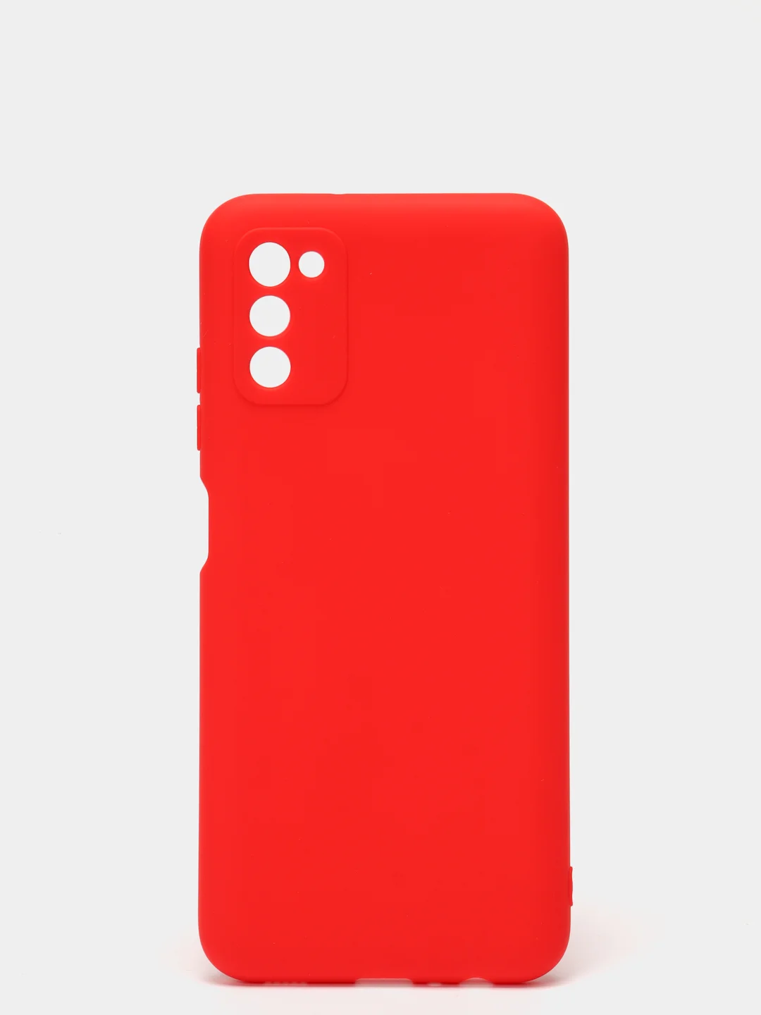 Красный чехол для Samsung A03s цветной матовый
