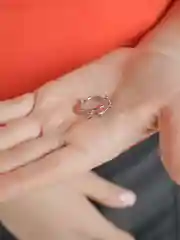 Серебряный кольцо "Веточка"