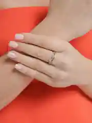 Серебряный кольцо "Веточка"