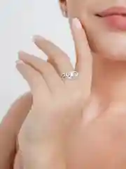 Серебряный кольцо "Плачущее сердце", без размера
