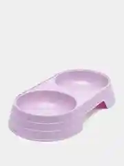 Фиолетовый миска - мини для животных,  двойная 23*12*3,8см