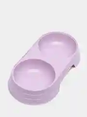 Фиолетовый миска - мини для животных,  двойная 23*12*3,8см