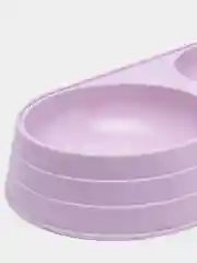 Фиолетовый миска - мини для животных,  двойная 23*12*3,8см