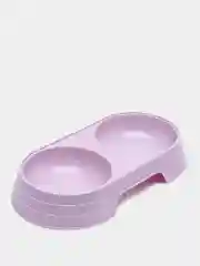 Фиолетовый миска - мини для животных,  двойная 23*12*3,8см
