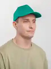 Зеленый бейсболка кепка унисекс на металлической застёжке и на липучке