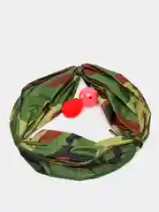 Зелёный хаки игровой тоннель, с игрушками, для кошки