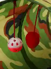 Зелёный хаки игровой тоннель, с игрушками, для кошки