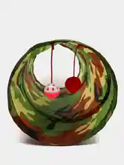 Зелёный хаки игровой тоннель, с игрушками, для кошки