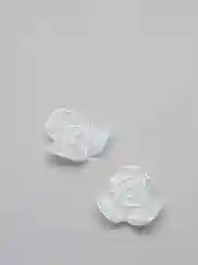 Белый полубусины фигурные Роза