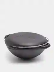 Казан азиатский чугунный WOK, с крышкой-сковородой, 4 л, ТМ BRIZOLL