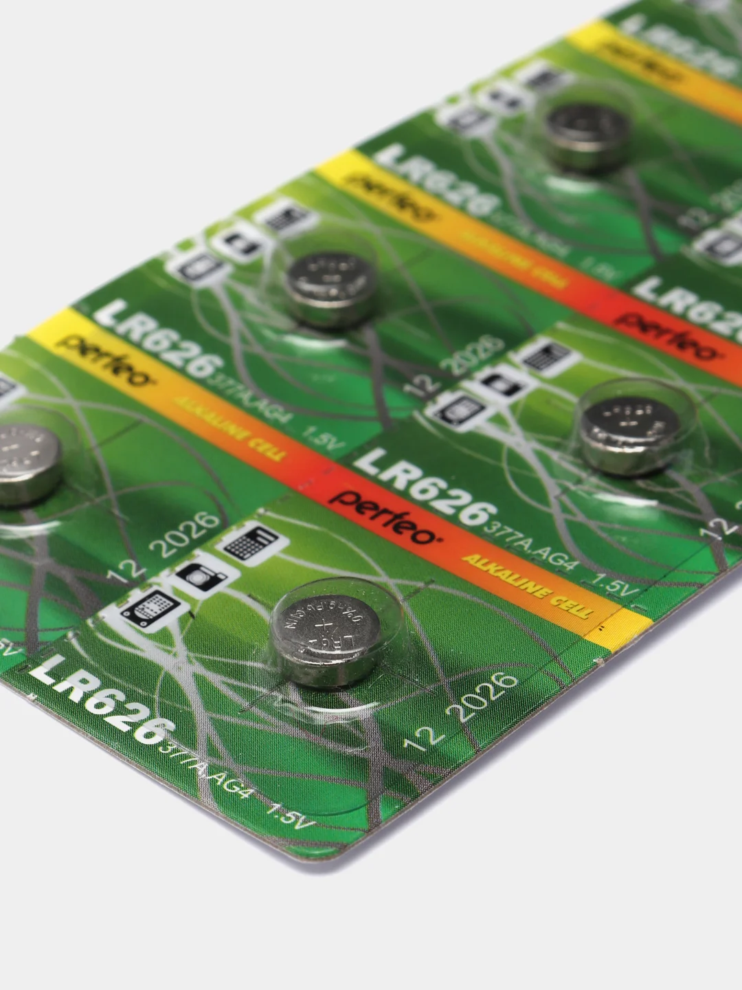 Батарейки Perfeo AG4, LR626, G4, 377, SR626SW, LR66, SR66, для часов
