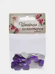 Фиолетовый стразы термоклеевые "Прямоугольник", 10 х 14 мм, 20 шт / 8 цветов