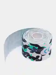 Синий кинезио тейп 5 м * 5 см с принтом