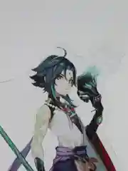 Белый фигурки Genshin Impact, Геншин, акриловая, 2D