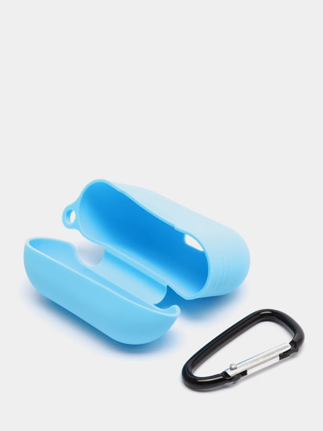Голубой силиконовый чехол для наушников AirPods Pro с карабином