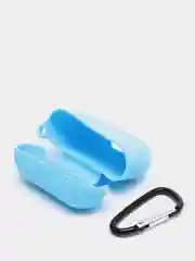 Голубой силиконовый чехол для наушников AirPods Pro с карабином