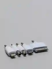 Комплект переходников Nokia 6101 тонкий, iPhone 4S, MicroUSB, 6600 с USB кабель для заряда