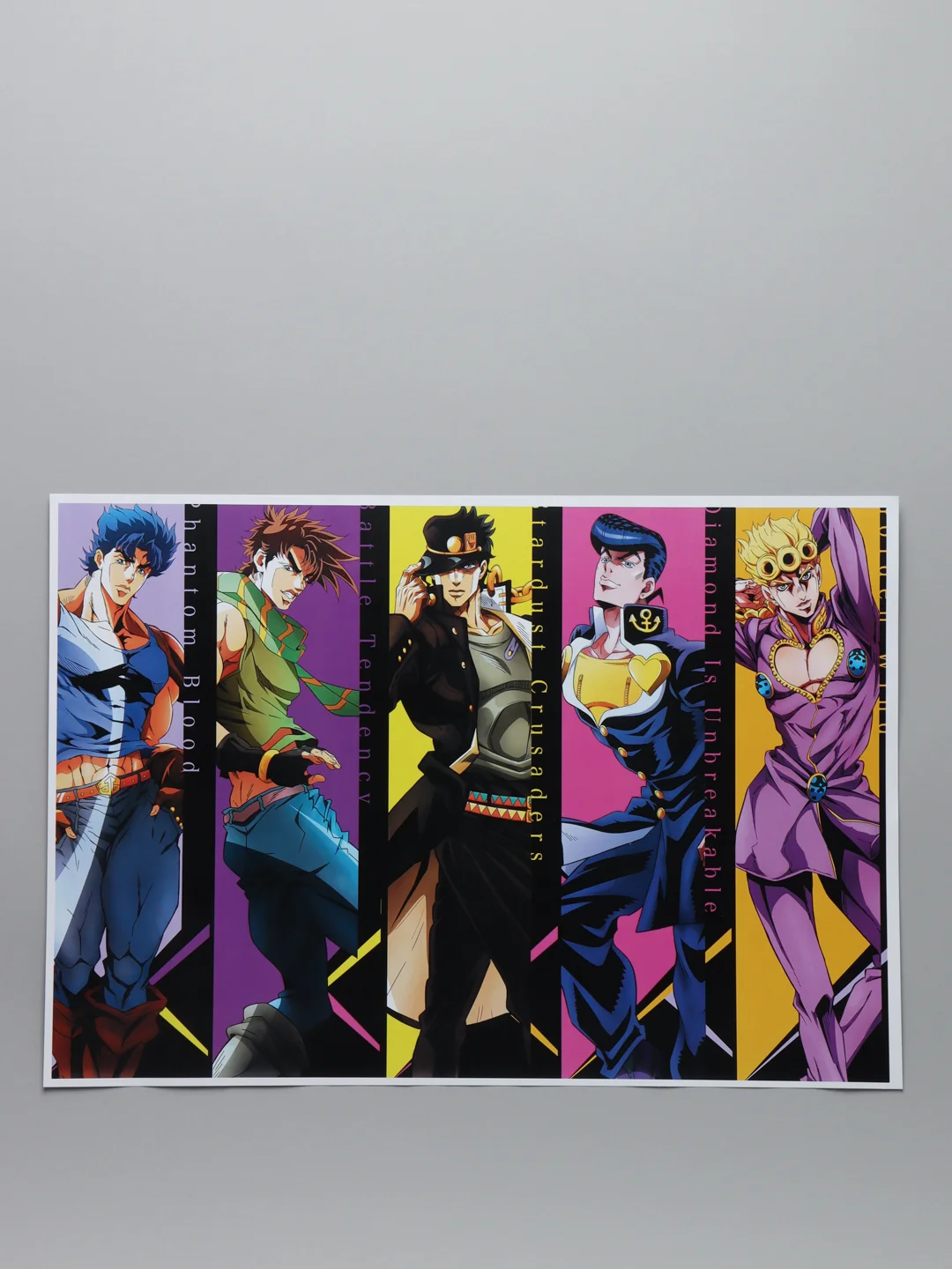 Красный плакат аниме Клинок рассекающий демонов, ДжоДжо, JoJo, Kimetsu no Yaiba