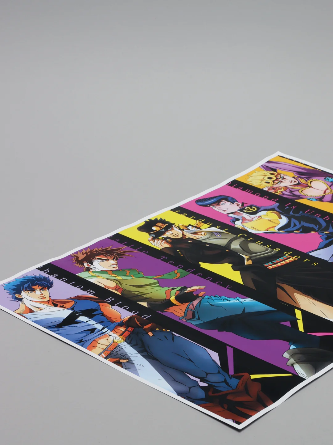 Красный плакат аниме Клинок рассекающий демонов, ДжоДжо, JoJo, Kimetsu no Yaiba