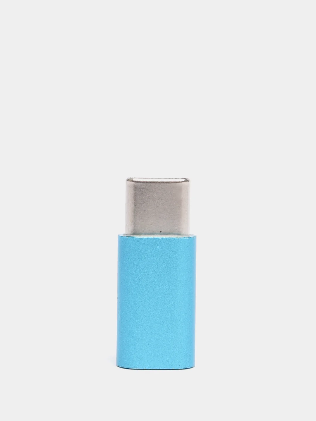Бирюзовый адаптер переходник USB Type-C otg micro USB