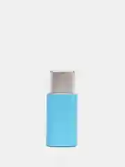 Бирюзовый адаптер переходник USB Type-C otg micro USB
