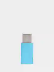 Бирюзовый адаптер переходник USB Type-C otg micro USB