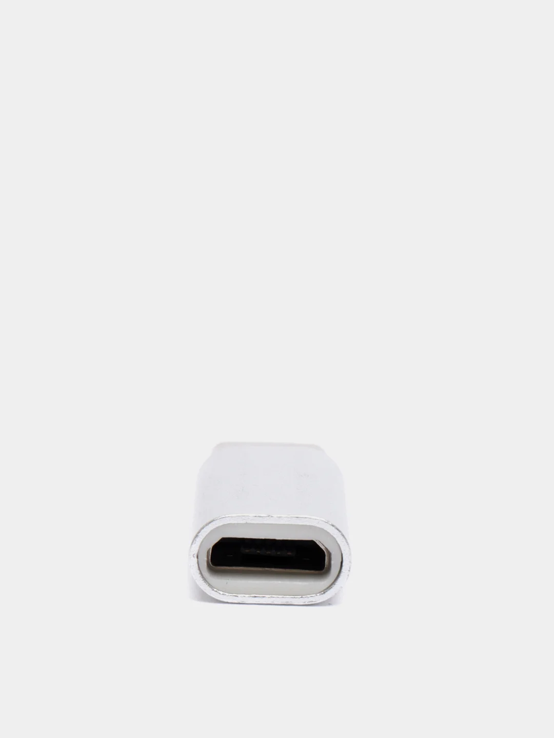 Серебряный адаптер переходник USB Type-C otg micro USB