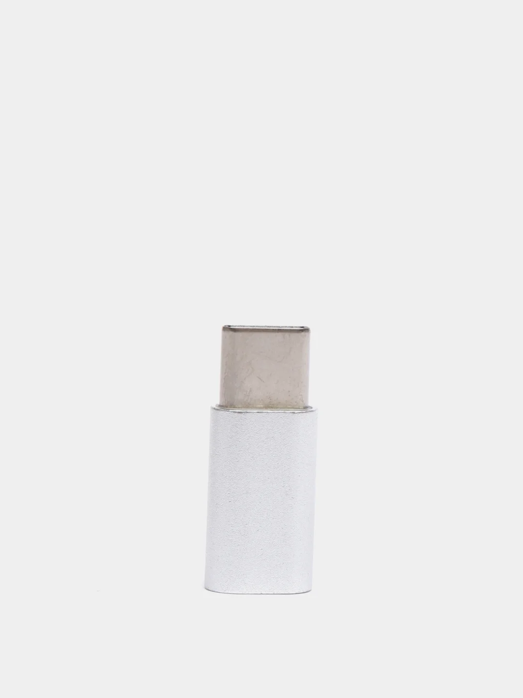 Серебряный адаптер переходник USB Type-C otg micro USB