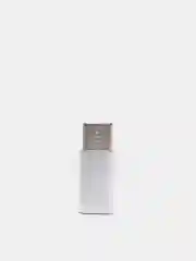 Серебряный адаптер переходник USB Type-C otg micro USB