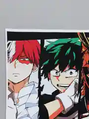 Желтый плакаты аниме Атака Титанов, Моя геройская академия. Atack on Titan, Boku no Hero academia