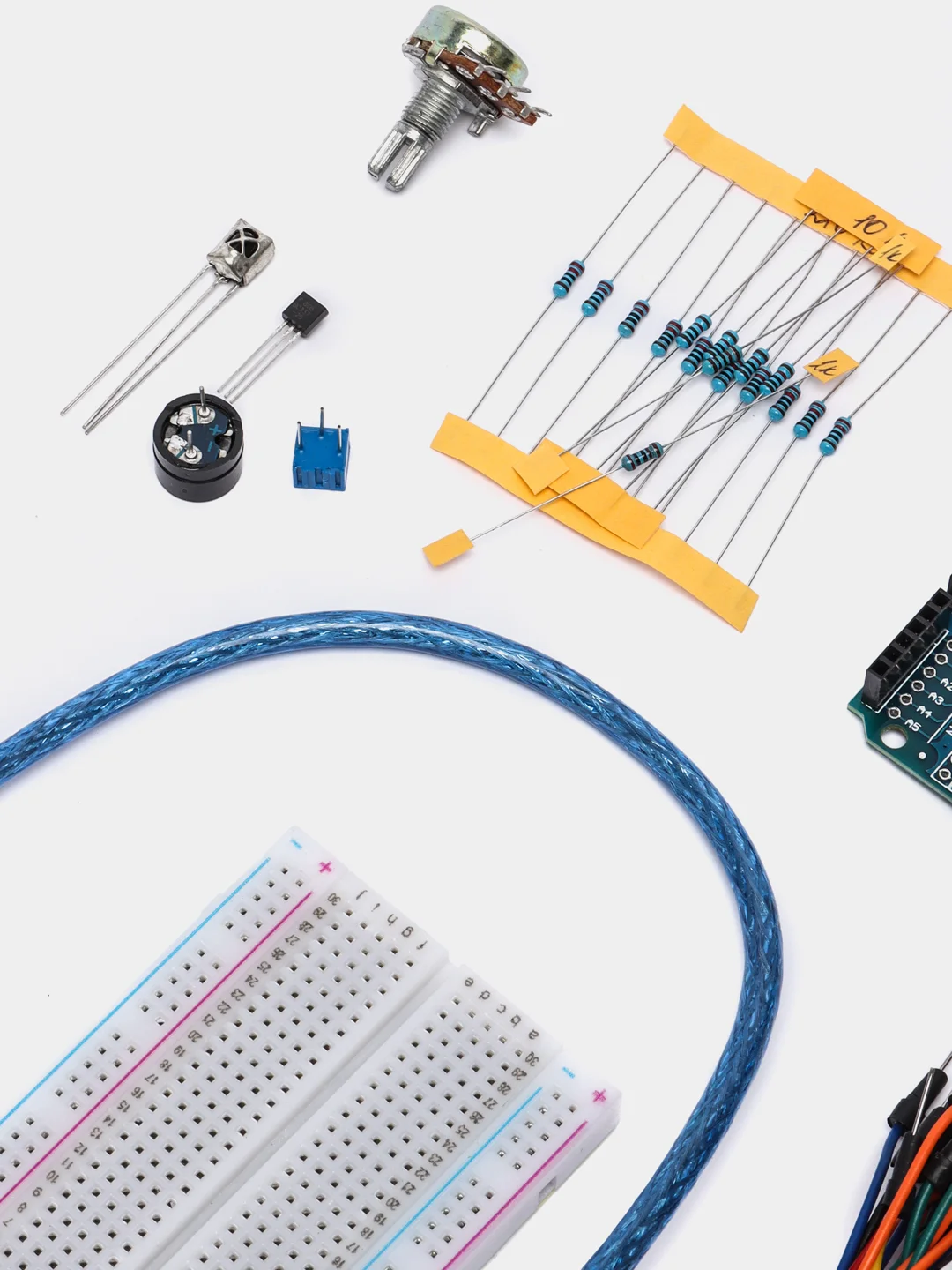 Стартовый набор на базе контроллера Arduino Uno, с обучающим курсом