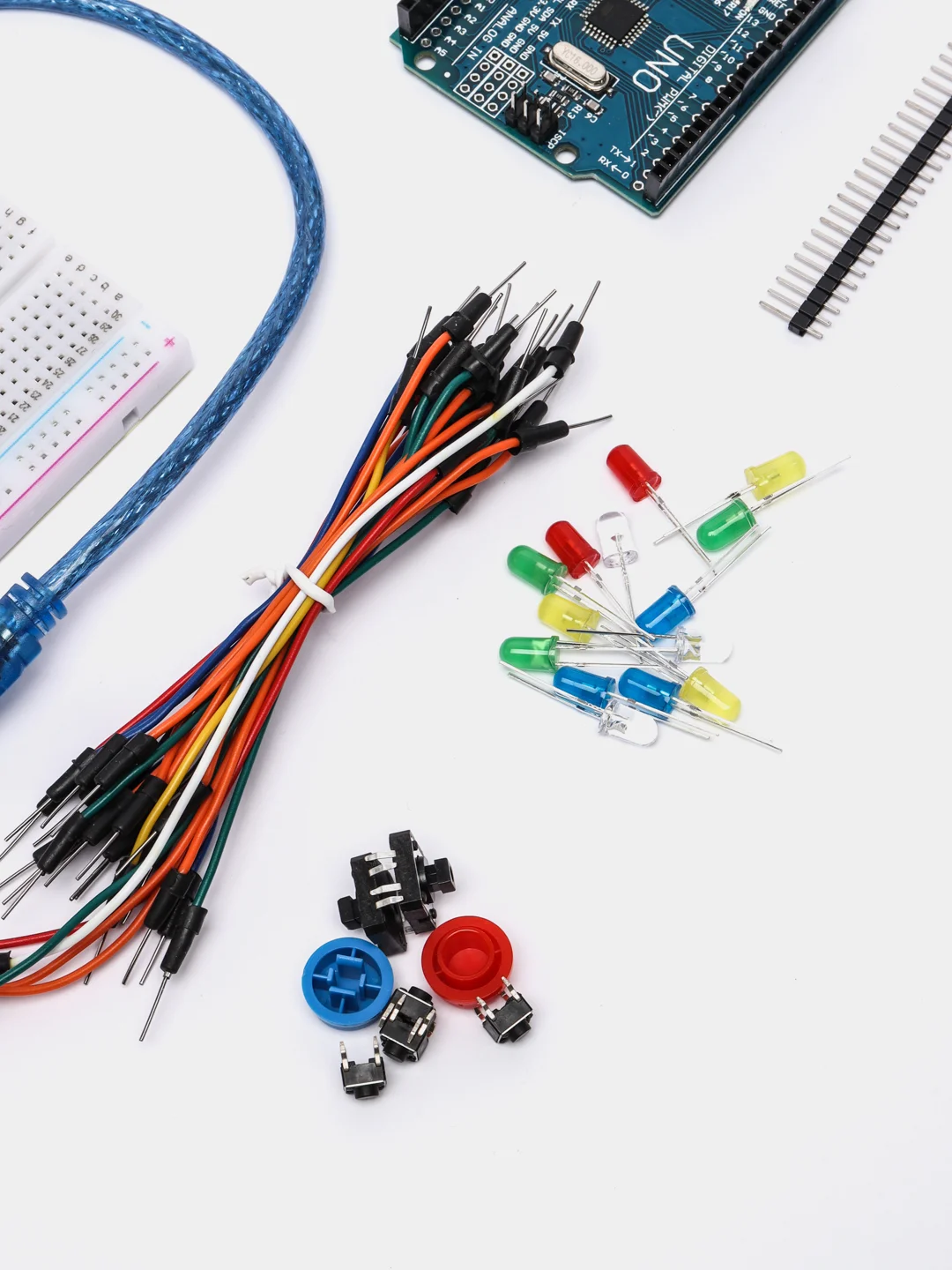 Стартовый набор на базе контроллера Arduino Uno, с обучающим курсом