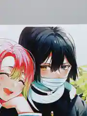 Белый плакат аниме Клинок рассекающий демонов, ДжоДжо, JoJo, Kimetsu no Yaiba