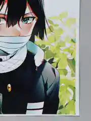Белый плакат аниме Клинок рассекающий демонов, ДжоДжо, JoJo, Kimetsu no Yaiba
