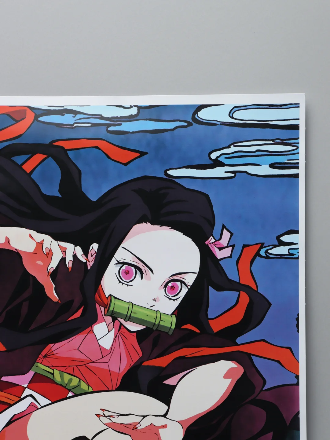 Алый плакат аниме Клинок рассекающий демонов, ДжоДжо, JoJo, Kimetsu no Yaiba