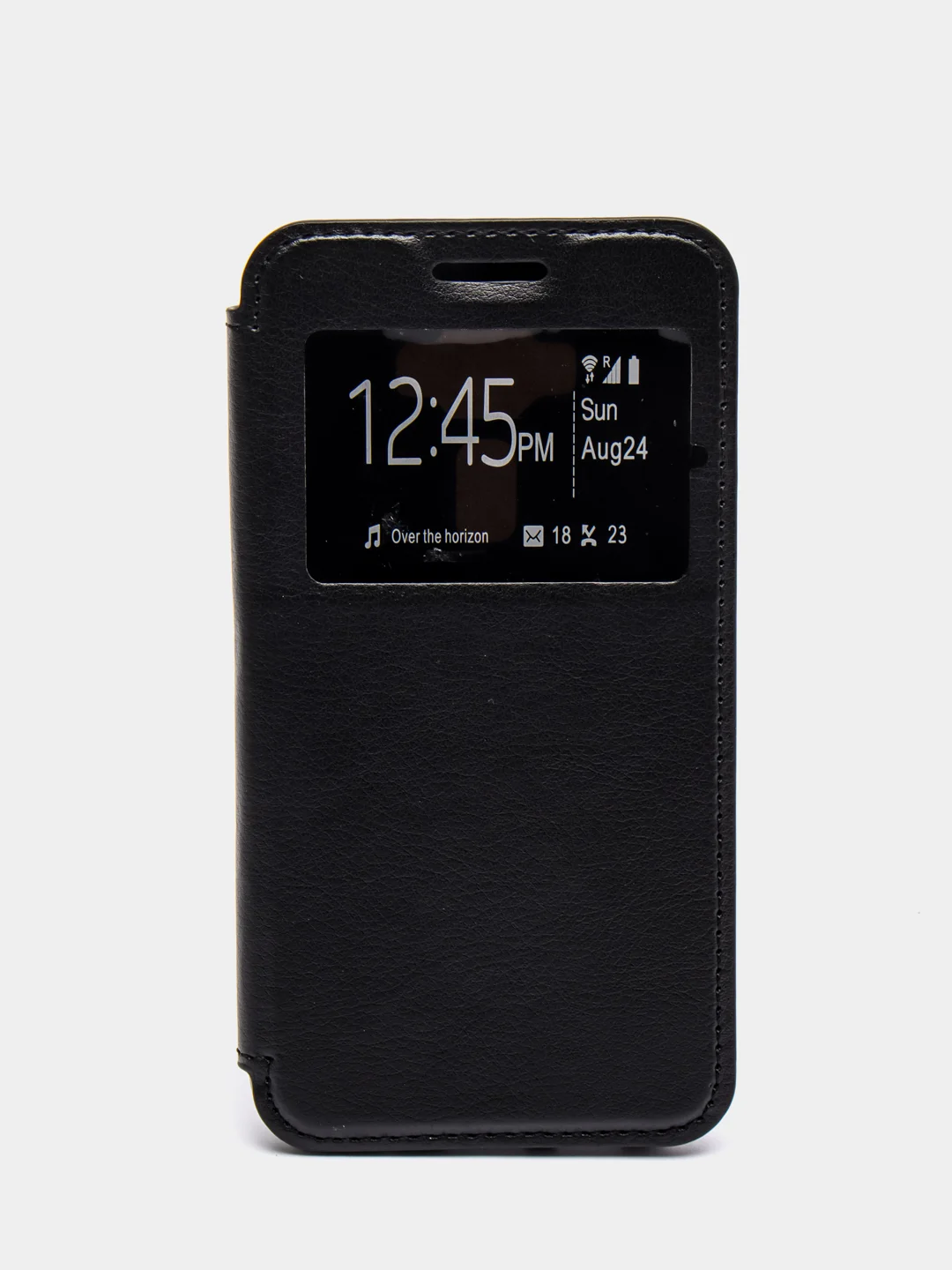 Черный чехол-книга Asus Ze520kl(max 3)/ Zx551ml( Zoom),с окном, подставкой
