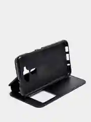 Черный чехол-книга Asus Ze520kl(max 3)/ Zx551ml( Zoom),с окном, подставкой