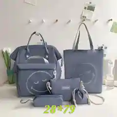Небесно-голубой рюкзак 5 в 1 детский