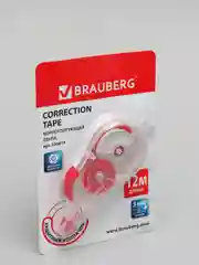 Корректирующая лента BRAUBERG 5 мм х 12 м, корпус прозрачный, с подкручиванием, 226814