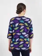 Синий milena21 Туника  женская "Капелька", туника из хлопка