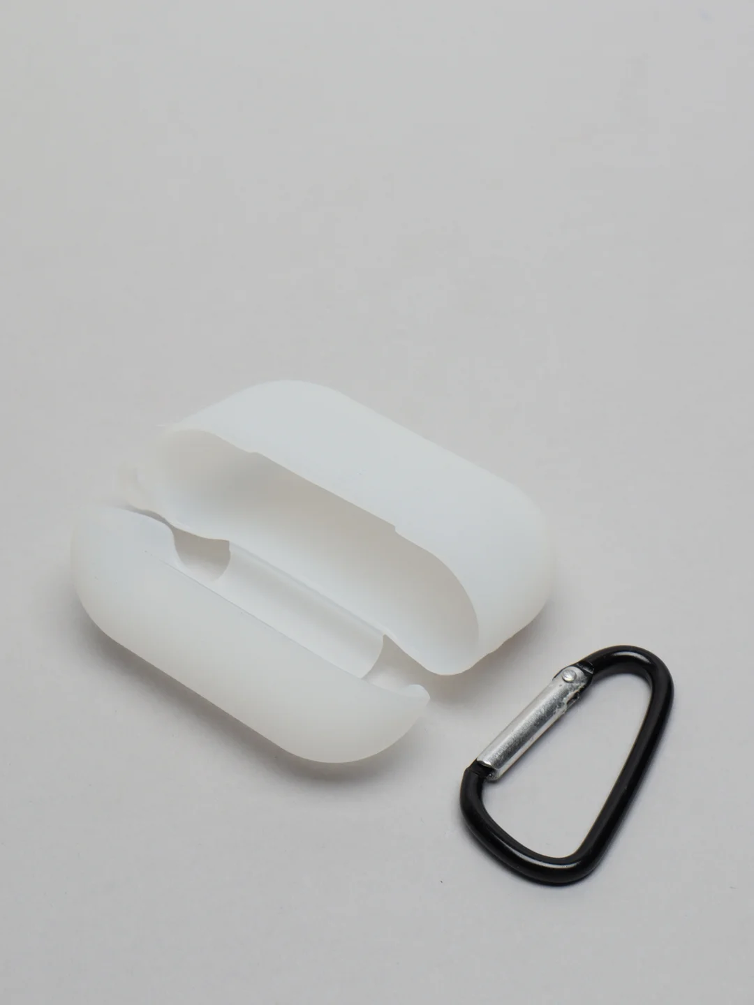 Прозрачный силиконовый чехол для наушников AirPods Pro с карабином