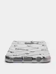 Серебряный силиконовый чехол Samsung A3 2016/Самсунг А3 2016 сетка со стразами