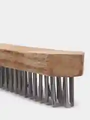 Деревянная щетка с металлической щетиной, четырехрядная
