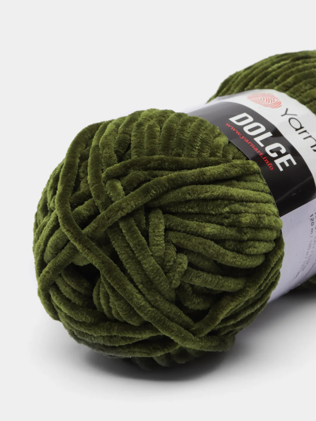 Оливковый пряжа Плюшевая YarnArt Dolce 100% Микрополиэстер 100г 120м (Велюровая ЯрнАрт Долче)